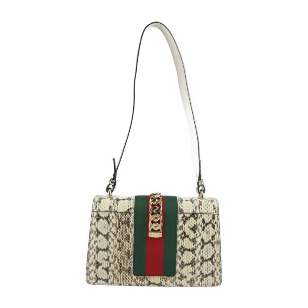 Gucci Sylvie Python Tan Line Sherry Shoulder Bag - image 3